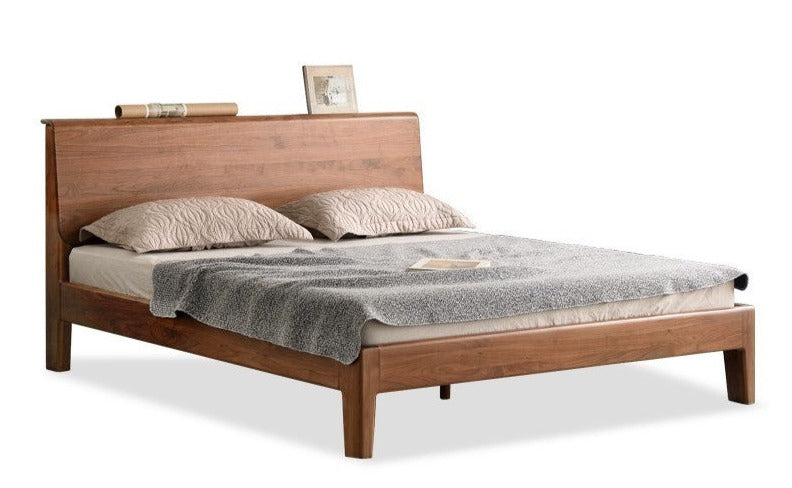Bed black walnut solid wood
