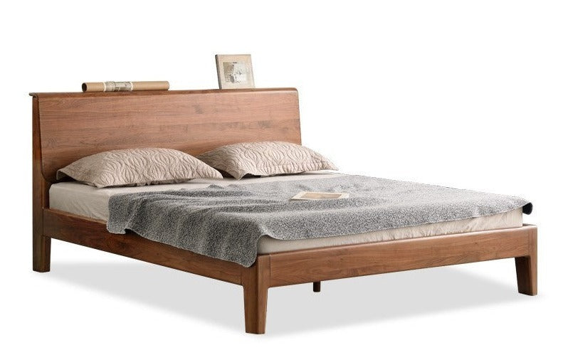 Bed black walnut solid wood