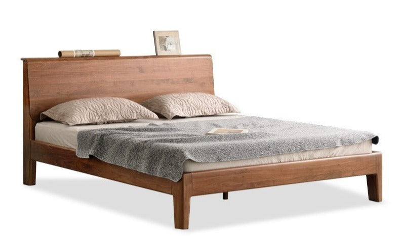 Bed black walnut solid wood