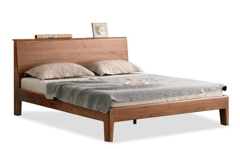Bed black walnut solid wood