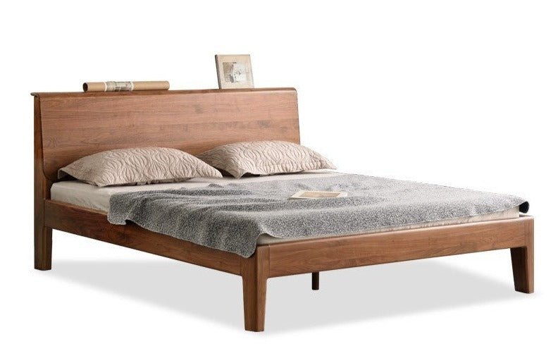 Bed black walnut solid wood