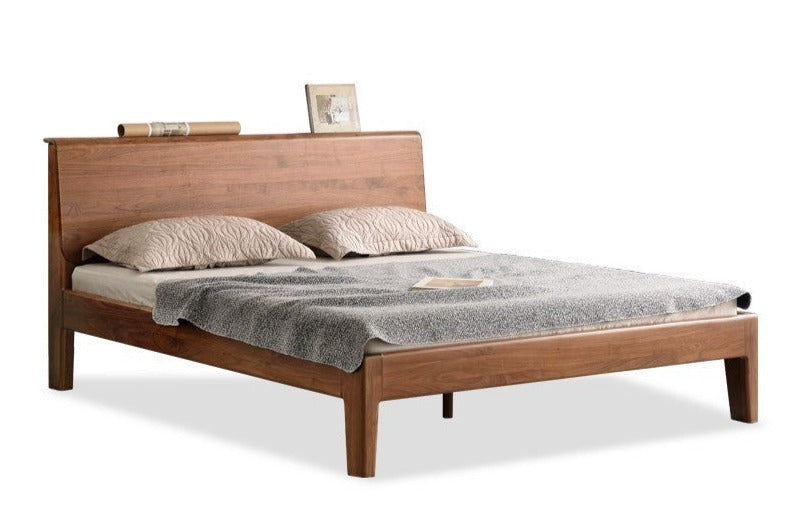 Bed black walnut solid wood