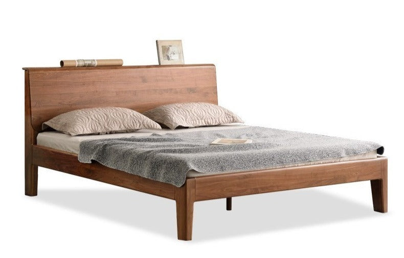 Bed black walnut solid wood