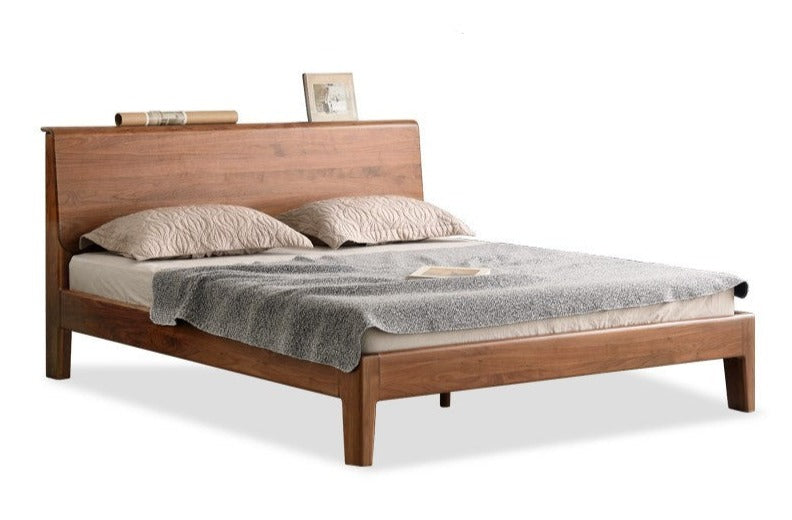 Bed black walnut solid wood
