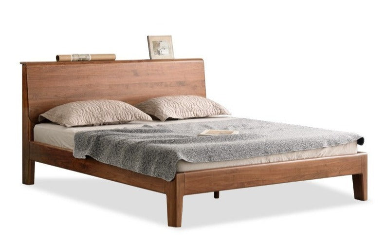 Bed black walnut solid wood