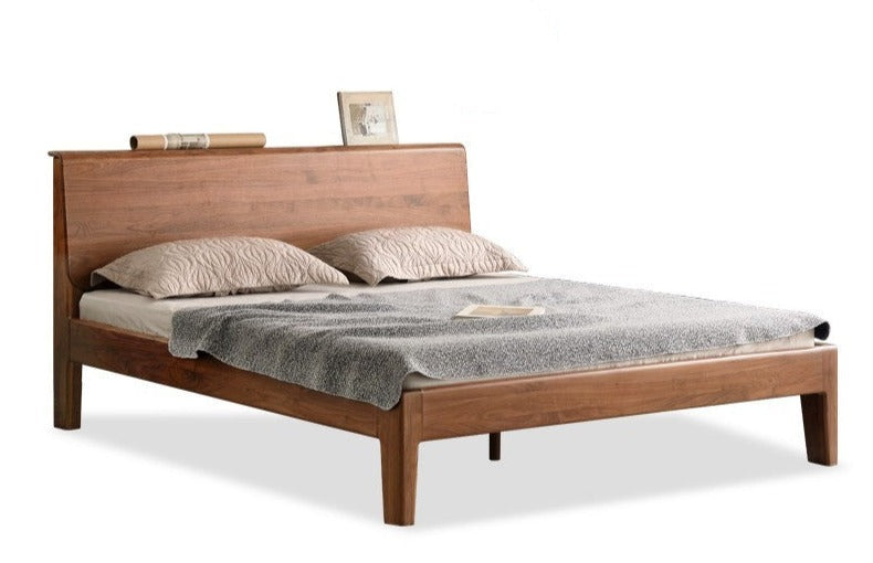 Bed black walnut solid wood