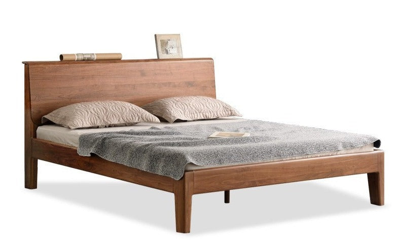 Bed black walnut solid wood