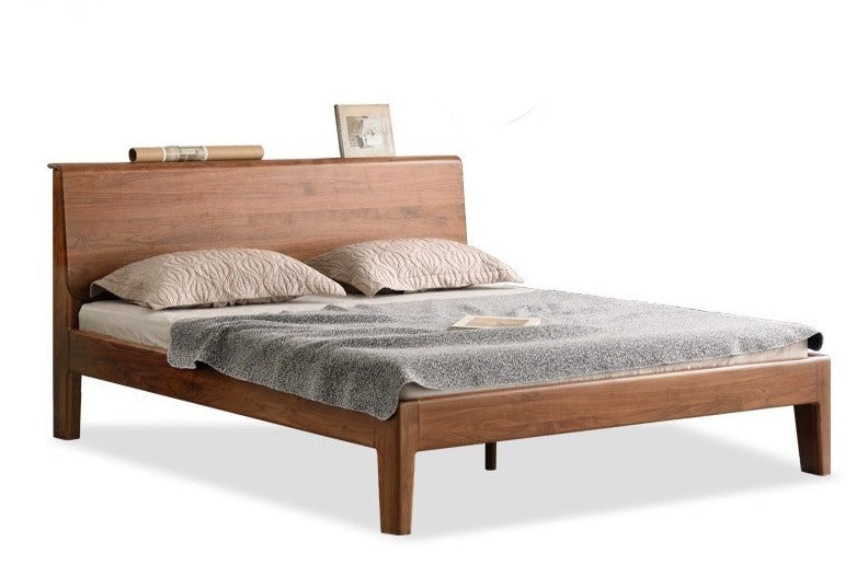 Bed black walnut solid wood