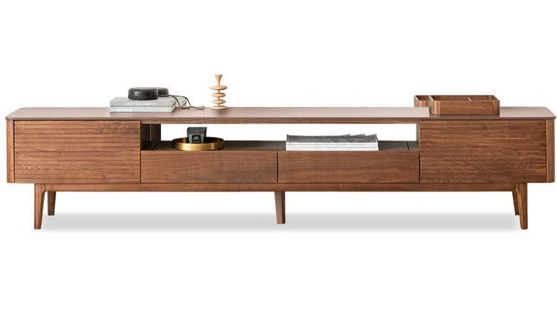 Black Walnut solid wood slate TV stand"+