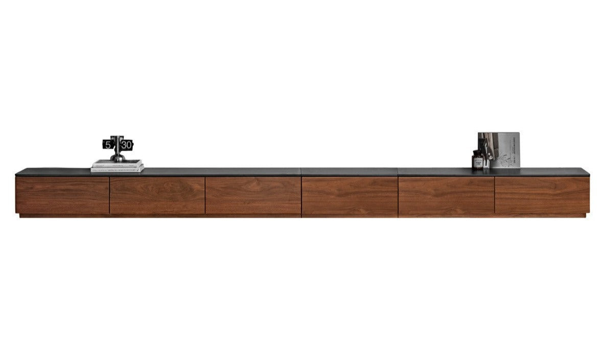 Black Walnut Solid Wood TV Stand Rock Slab
