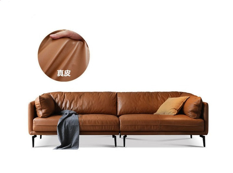 First layer cowhide art sofa ,Tech Fabric sofa Italian style+