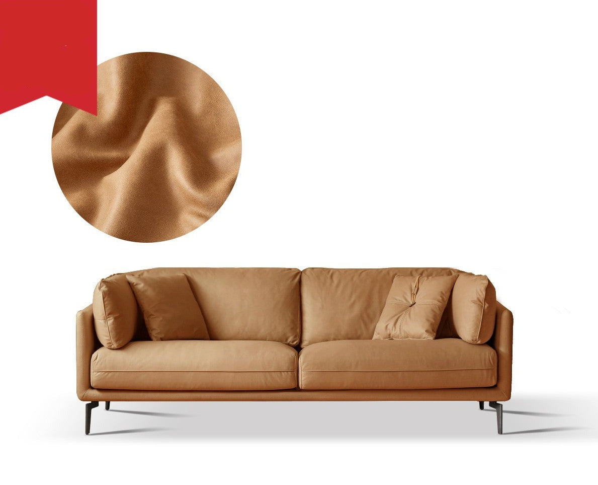First layer cowhide art sofa ,Tech Fabric sofa Italian style+