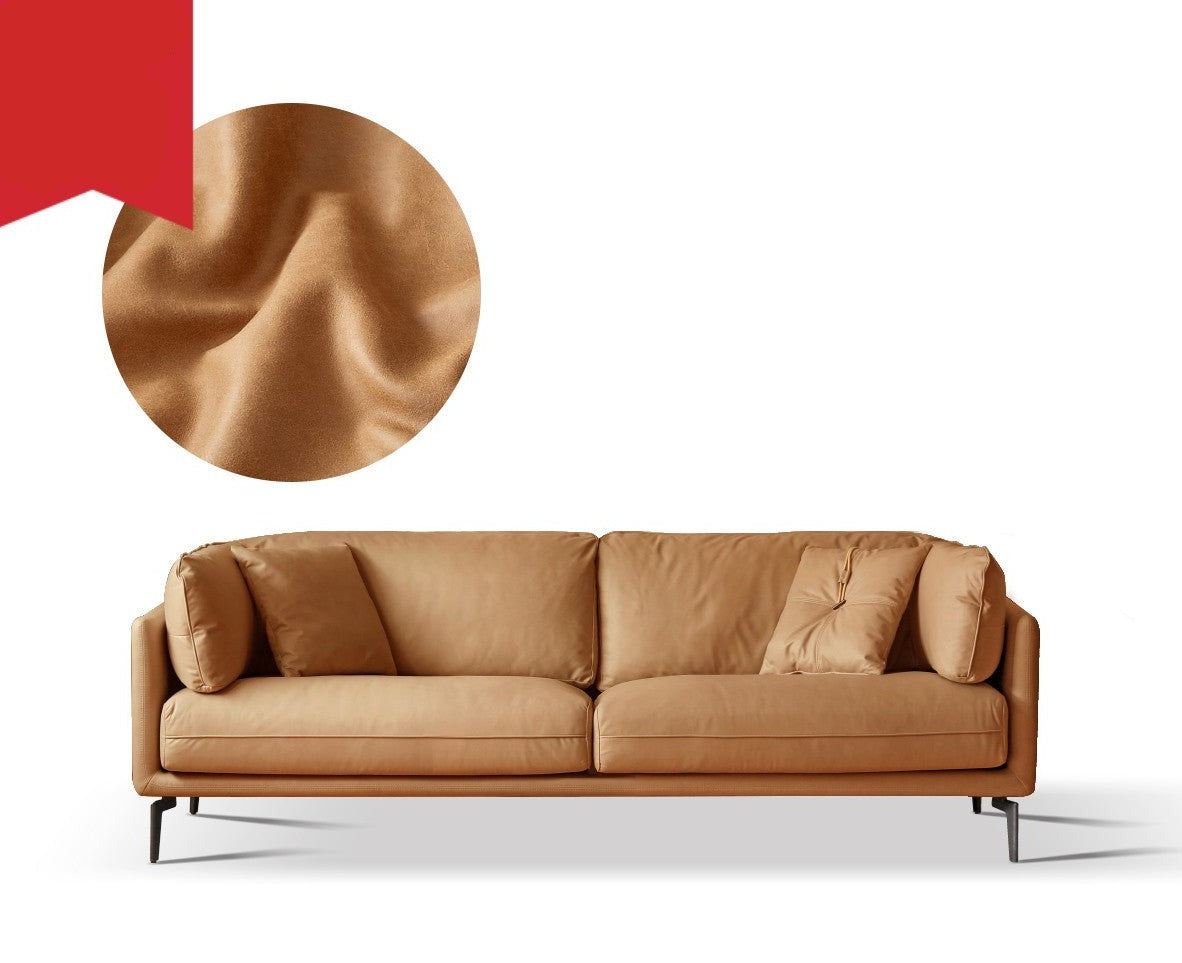 First layer cowhide art sofa ,Tech Fabric sofa Italian style+