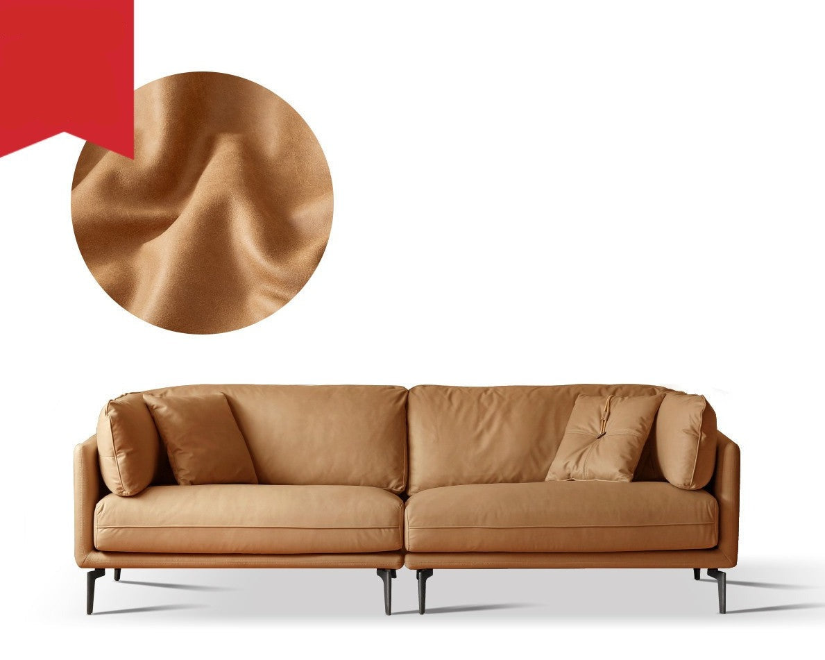 First layer cowhide art sofa ,Tech Fabric sofa Italian style+