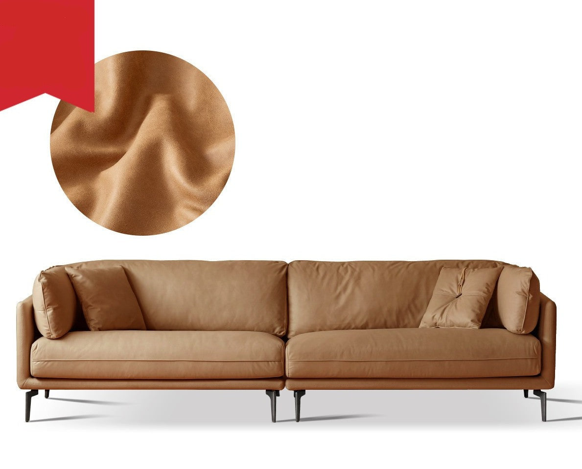 First layer cowhide art sofa ,Tech Fabric sofa Italian style+