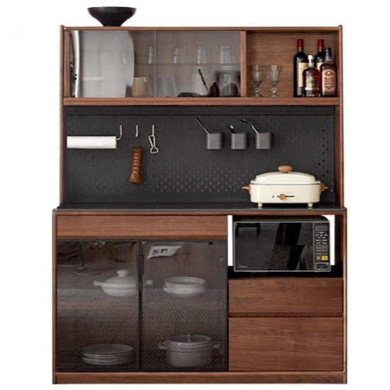 Black Walnut, South American Walnut Solid Wood Sideboard, Buffet Cabinet