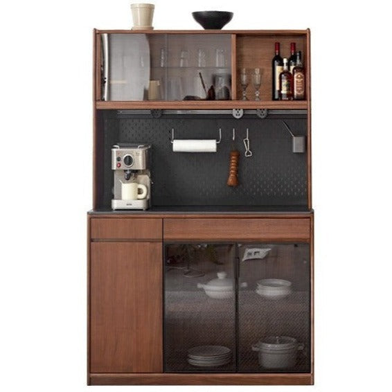 Black Walnut, South American Walnut Solid Wood Sideboard, Buffet Cabinet