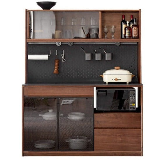 Black Walnut, South American Walnut Solid Wood Sideboard, Buffet Cabinet