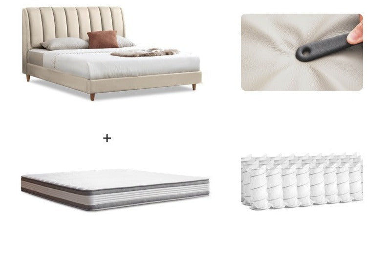 Cow leather bed