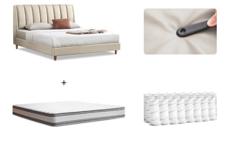 Cow leather bed