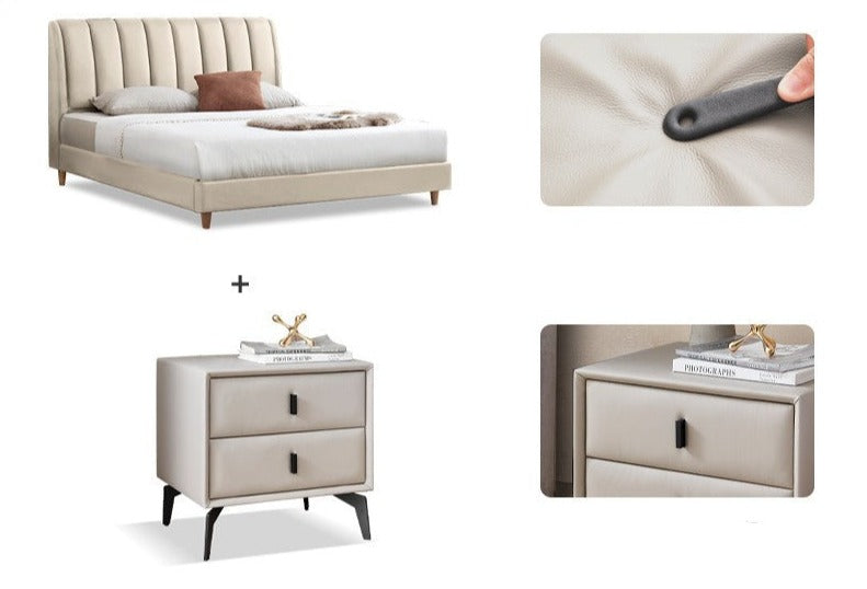 Cow leather bed