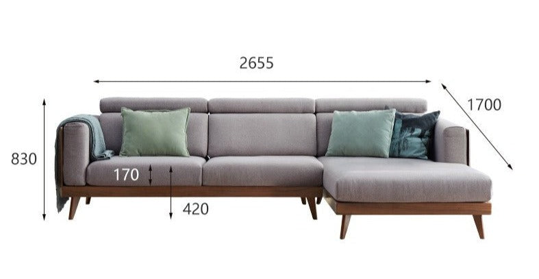 Sofa Black Walnut solid wood+