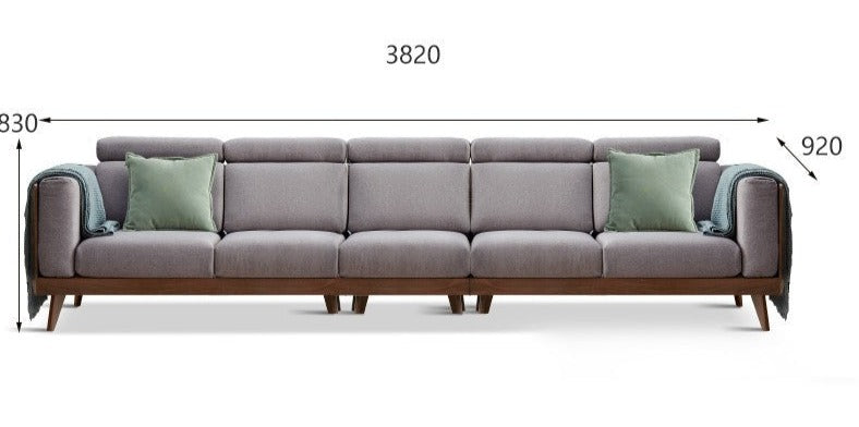 Sofa Black Walnut solid wood+
