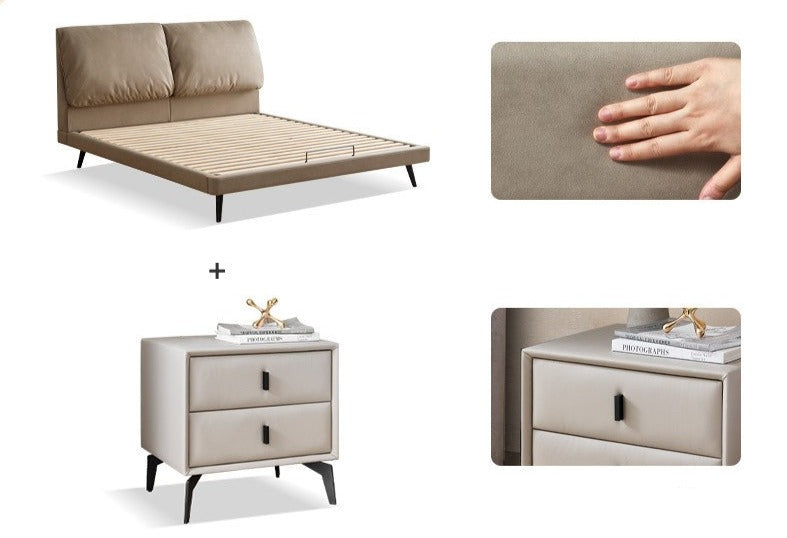 Technological Fabric Bed,Genuine Leather Bed