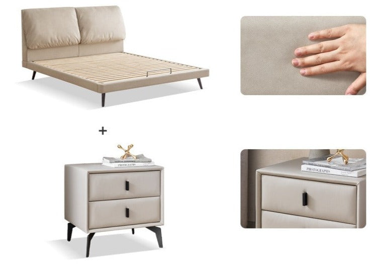 Technological Fabric Bed,Genuine Leather Bed