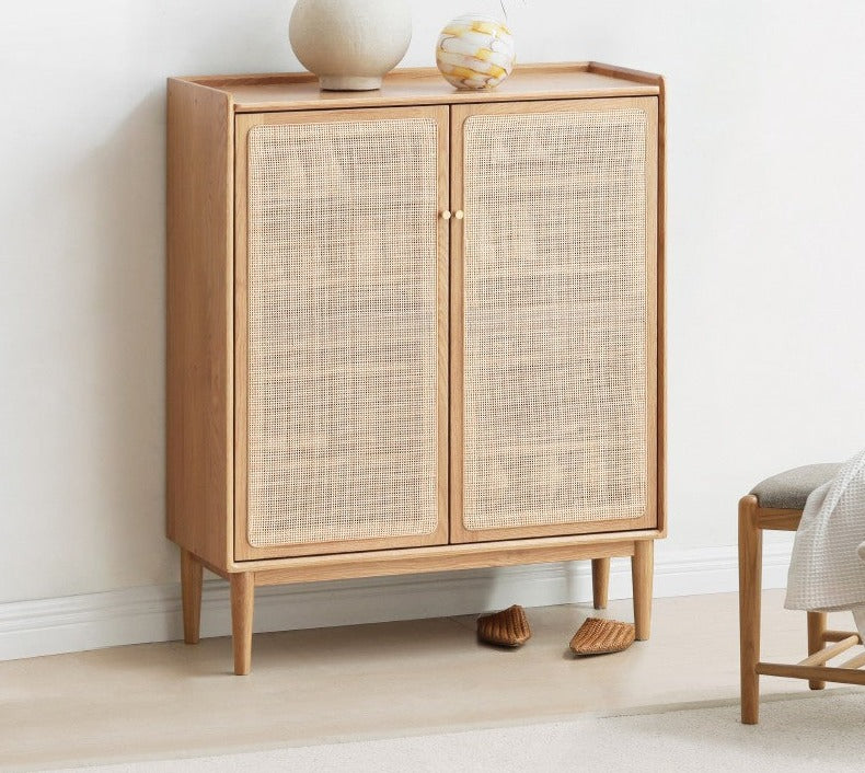 Oak, Black Walnut, Beech Solid Wood Shoe Cabinet