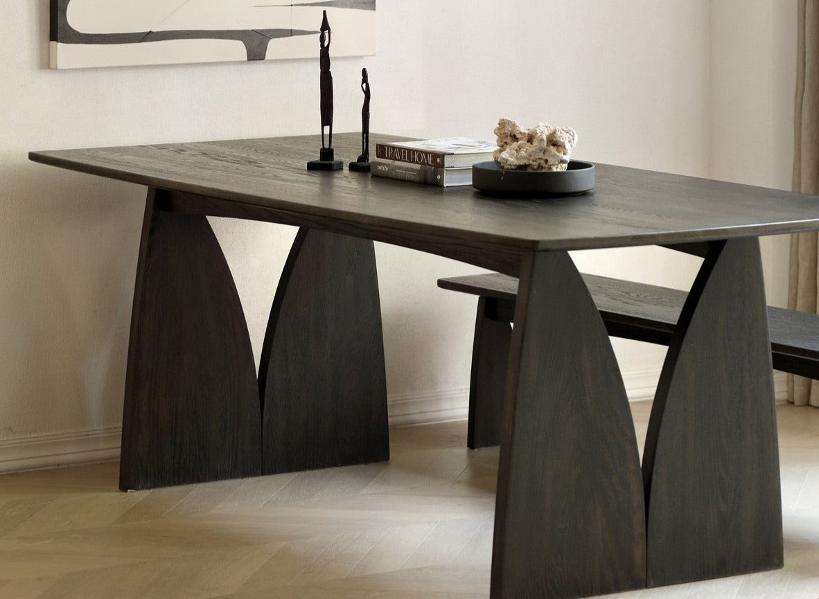 Oak Solid Wood Wabi Sabi Style Dining Table