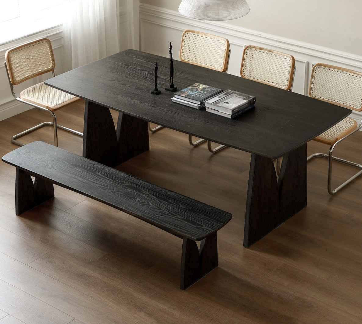 Oak Solid Wood Wabi Sabi Style Dining Table