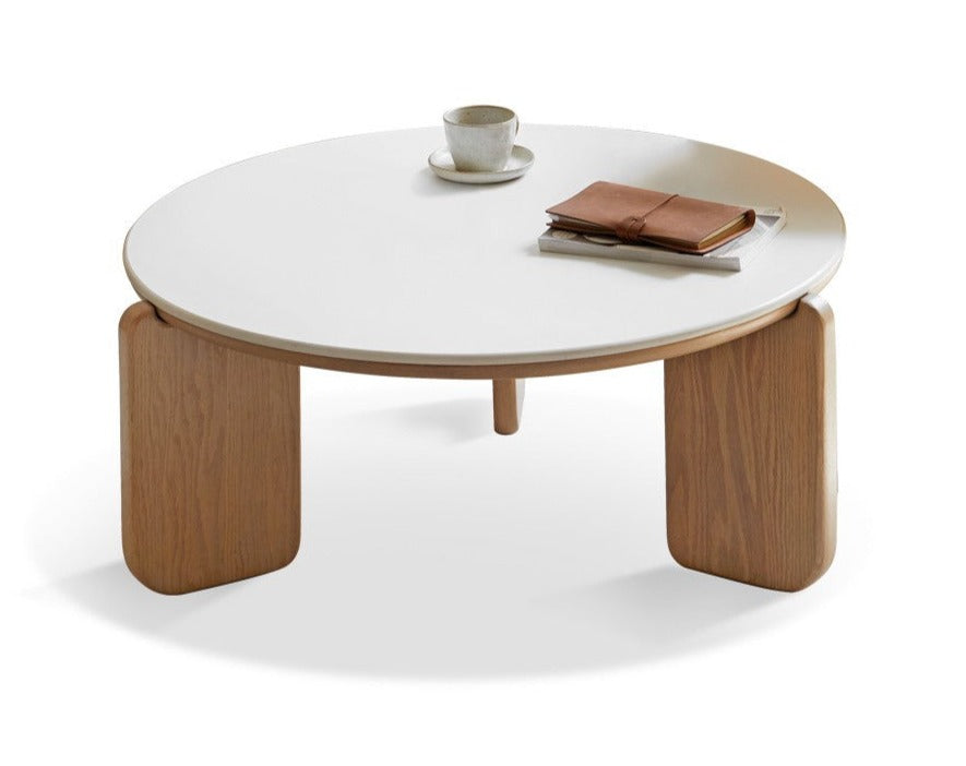 Slate coffee table Ash solid wood+