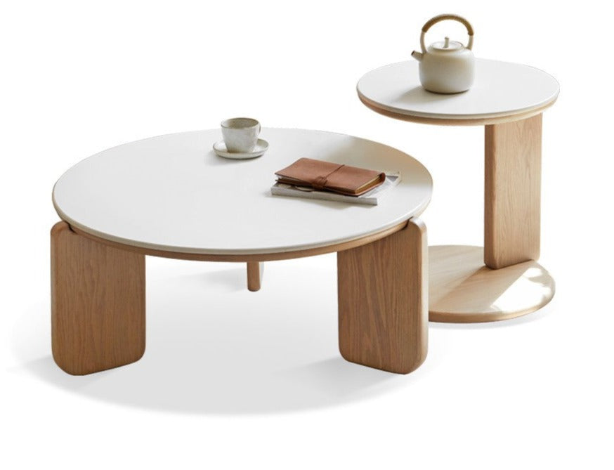 Slate coffee table Ash solid wood+
