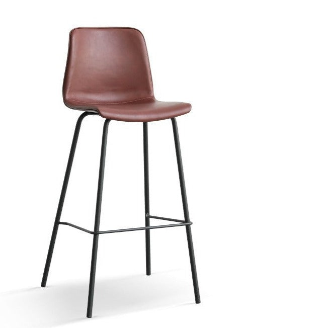 Iron bar chair brown"