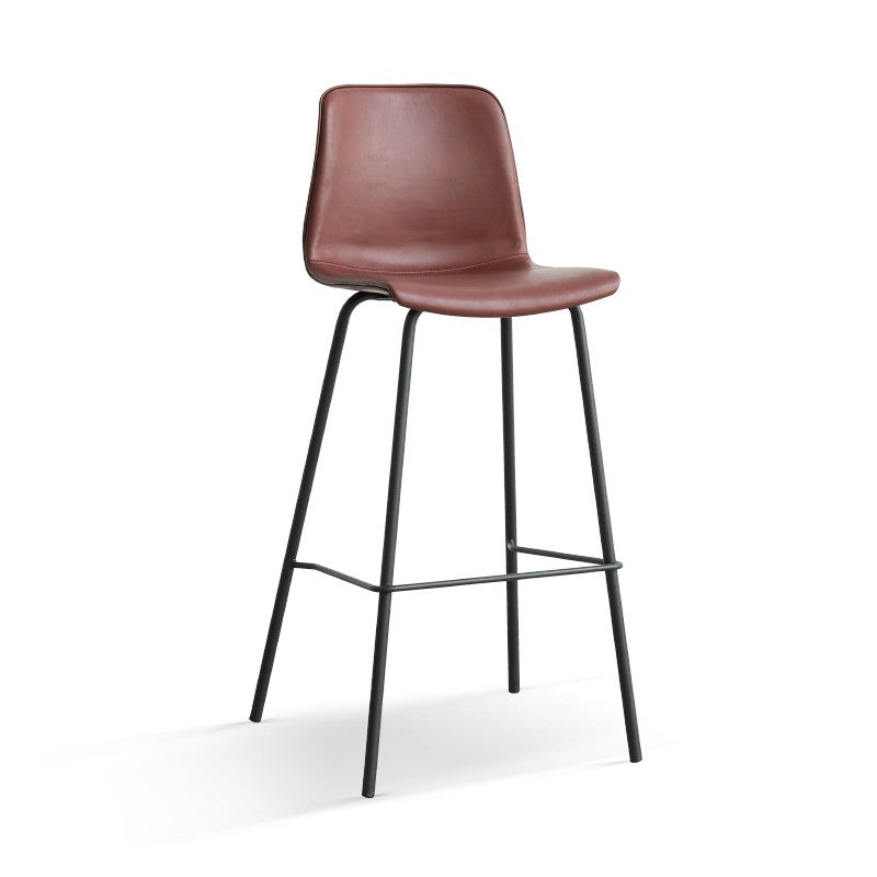 Iron bar chair brown"
