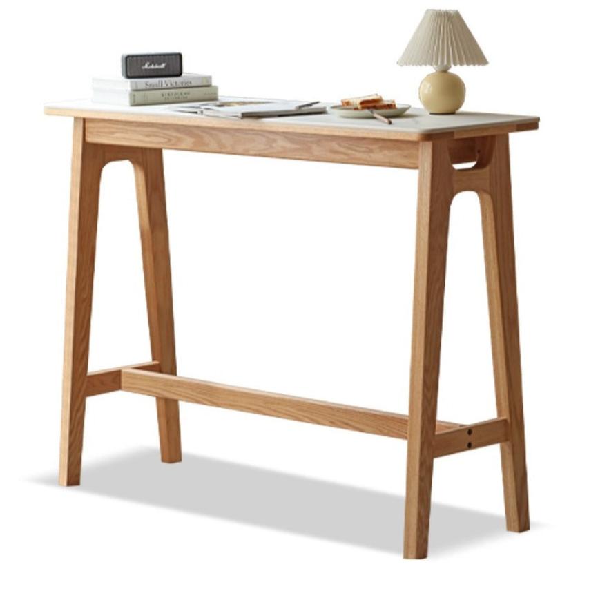 Rock slab bar table oak solid wood"