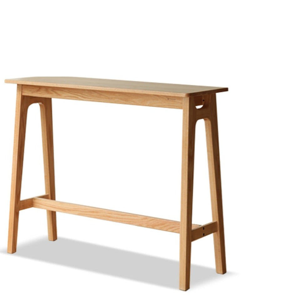 Rock slab bar table oak solid wood"