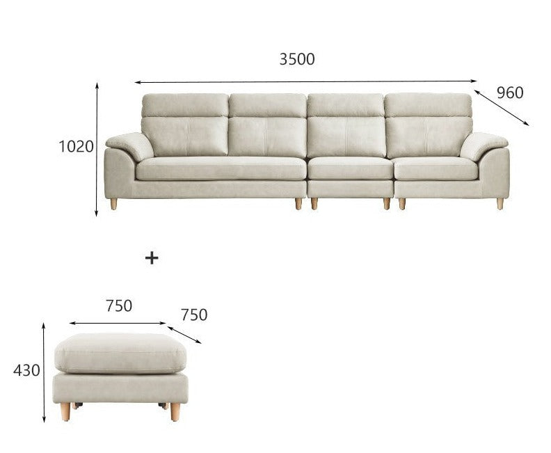 Technology fabric Scandinavian sofa+
