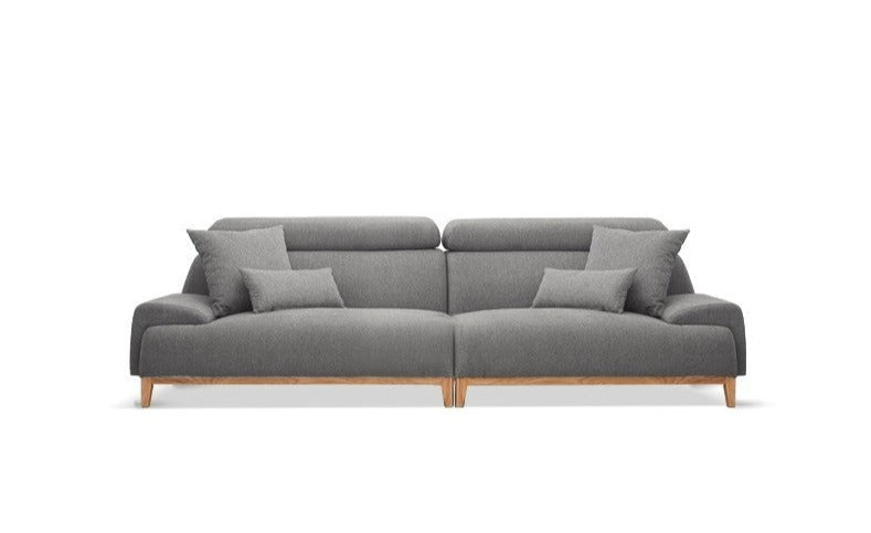 Fabric Modern Corner Sofa with High Back, Frame - Russian Larch