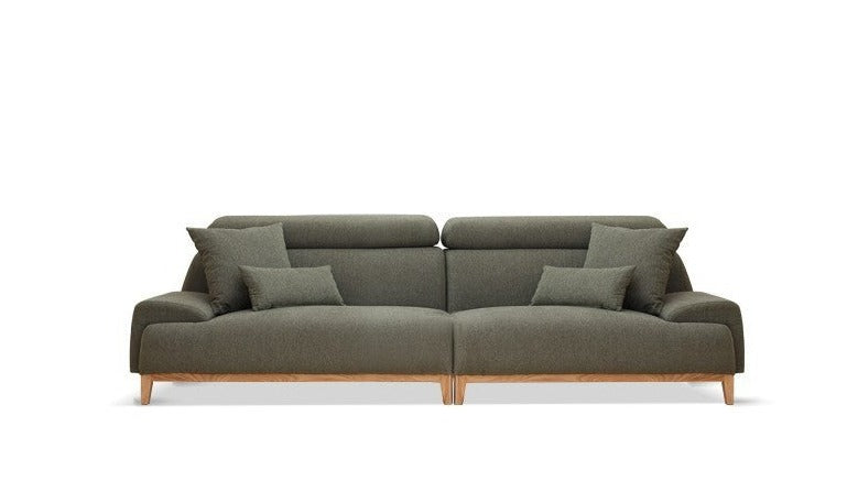 Fabric Modern Corner Sofa with High Back, Frame - Russian Larch
