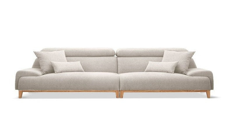 Fabric Modern Corner Sofa with High Back, Frame - Russian Larch