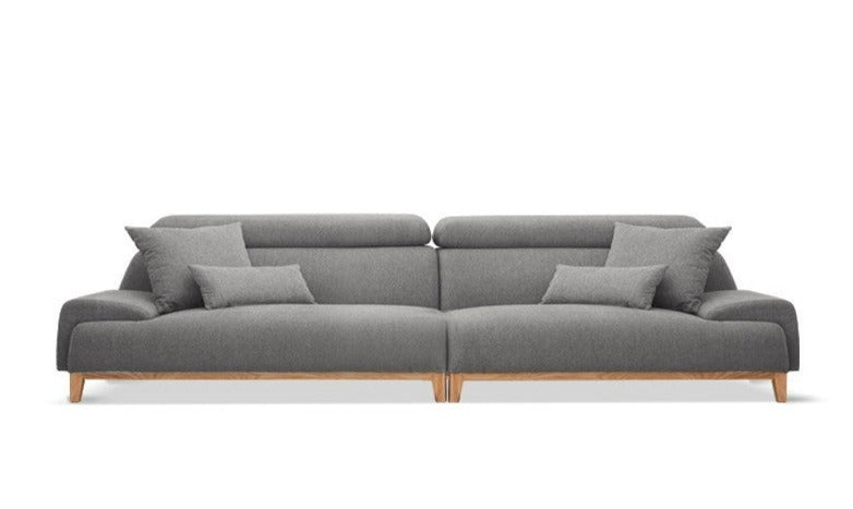 Fabric Modern Corner Sofa with High Back, Frame - Russian Larch