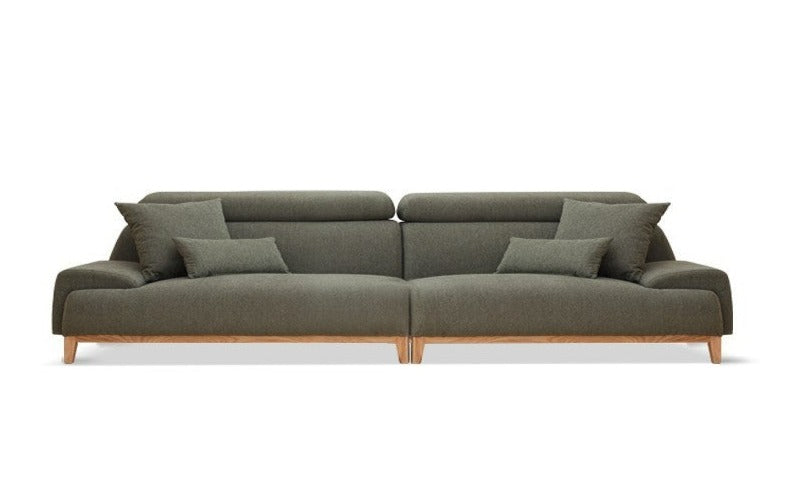 Fabric Modern Corner Sofa with High Back, Frame - Russian Larch