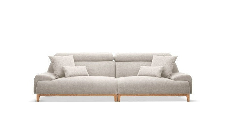 Modern corner fabric sofa with high back+