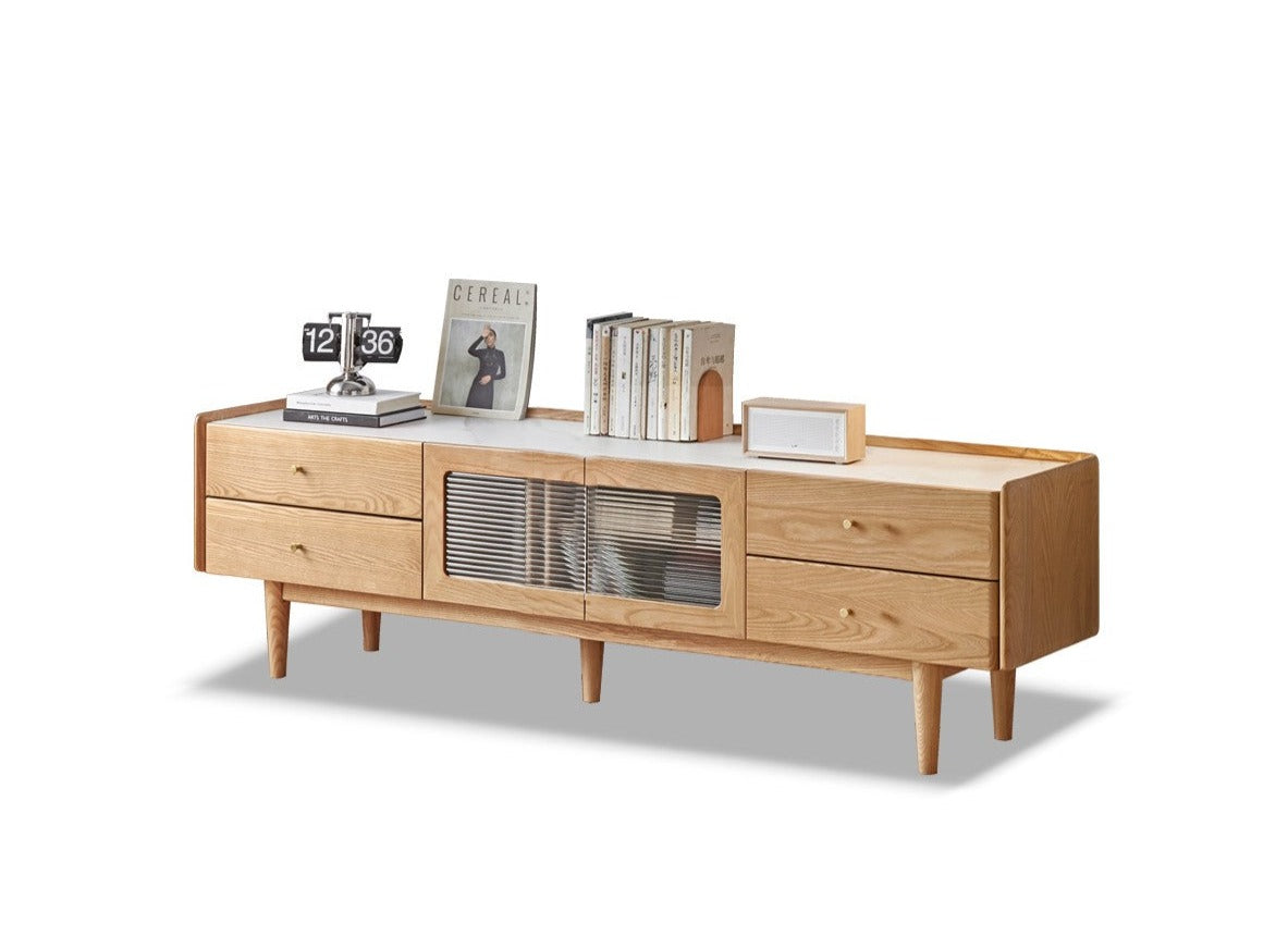 TV stand solid wood Rock Slab"