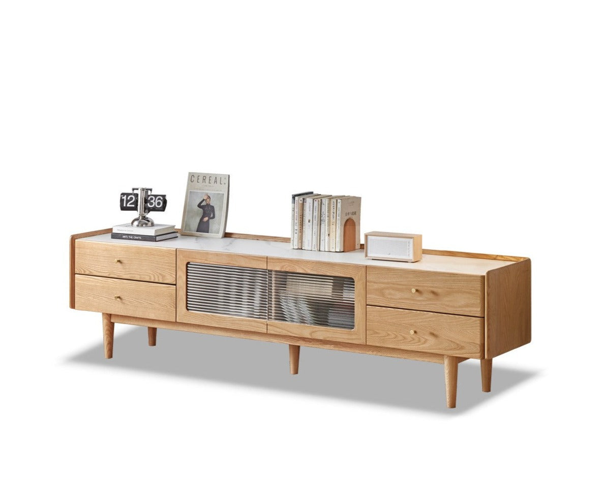 TV stand solid wood Rock Slab"