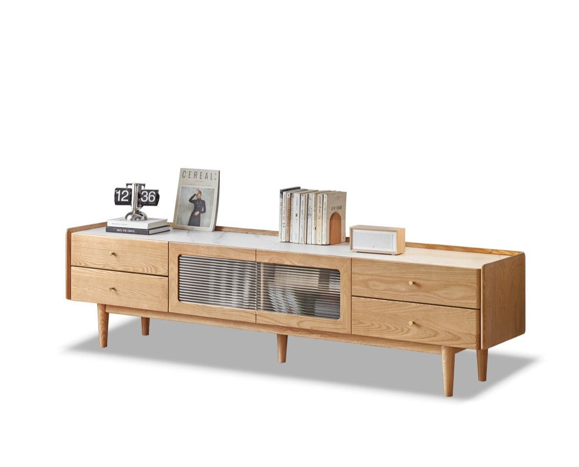 TV stand solid wood Rock Slab"