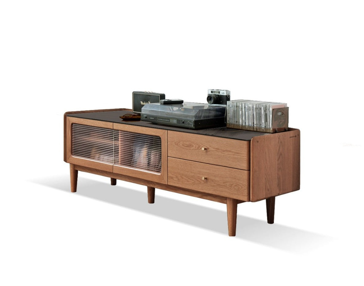 TV stand solid wood Rock Slab"