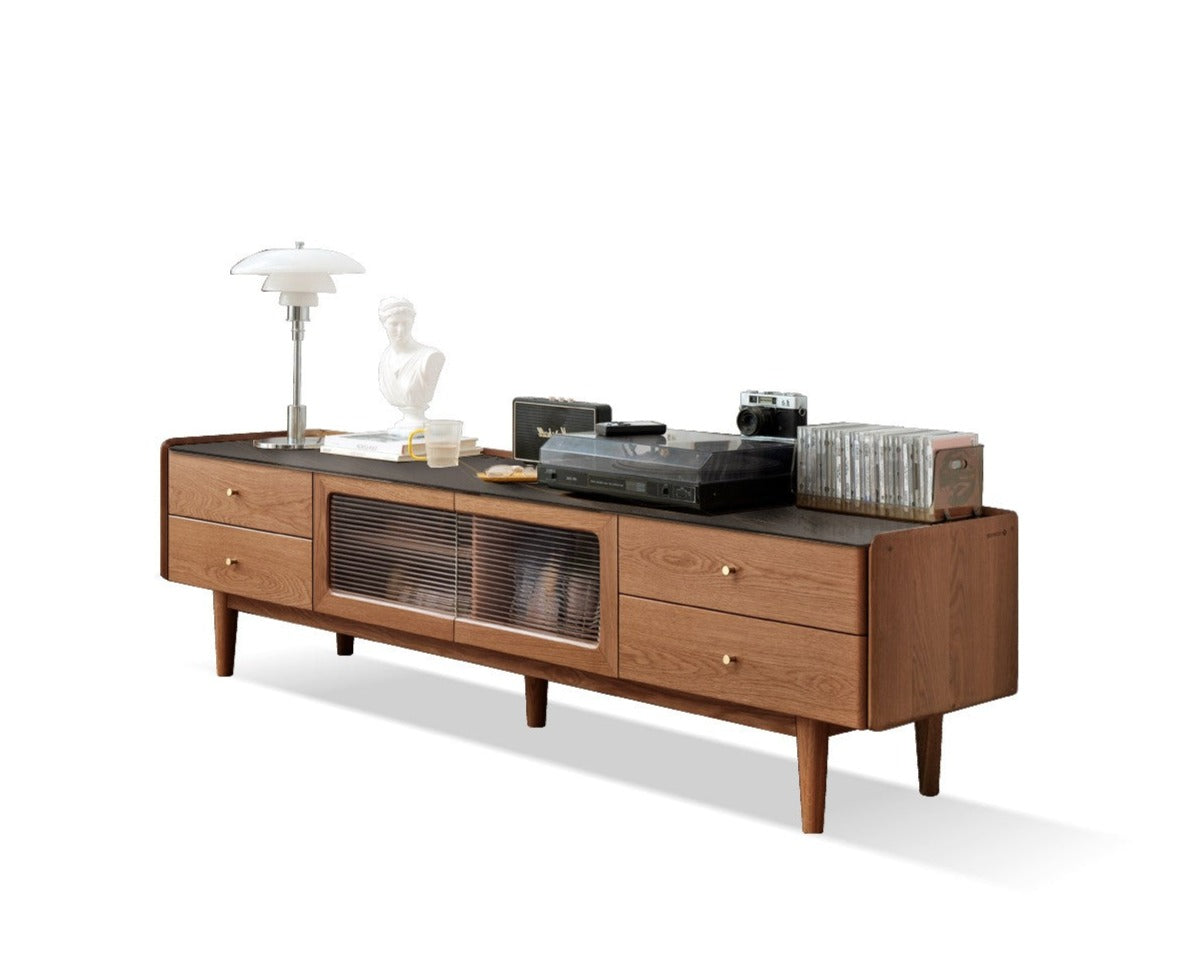 TV stand solid wood Rock Slab"